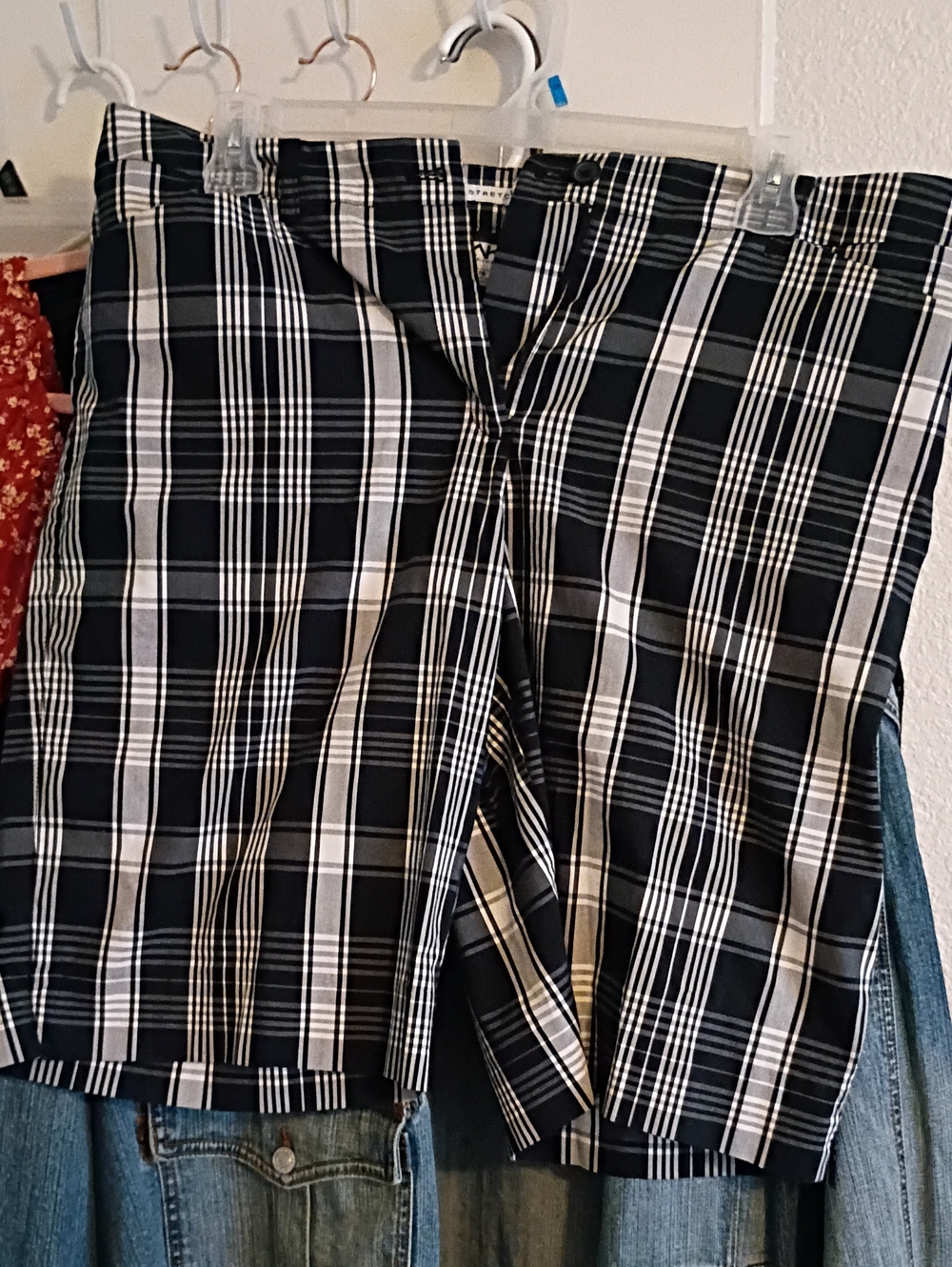 Anne Klein Sport Black and White Plaid Skirt